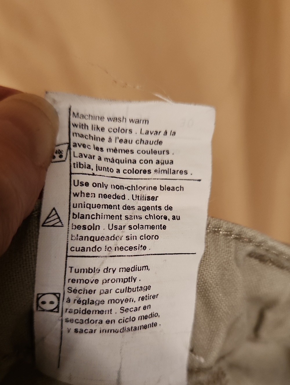 Carhartt 100% Cotton cream/khaki Men's Classic Utility Work Pants Sz 33 x 28 - Picture 13 of 13